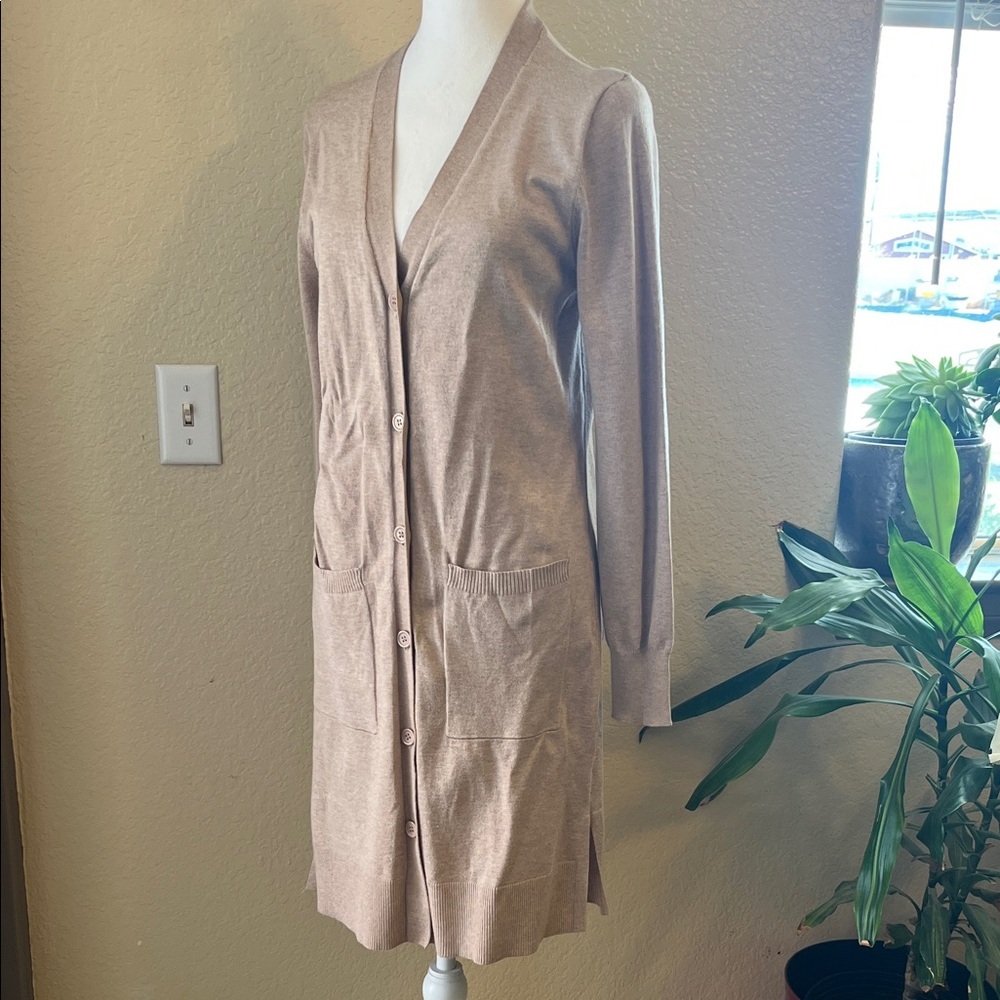 Cielo Tan Long Cardigan Sweater size L